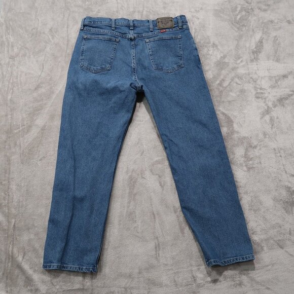 Wrangler Jeans Mens 38x30 Blue Flex Fit Straight Cowboy Western Rancher Rodeo - Picture 2 of 12
